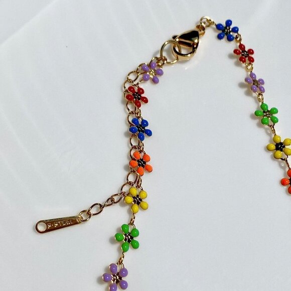 Daisy Floral Necklace Stainless Steel - Picture 11 of 12